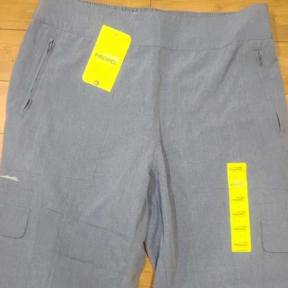 Bass Women's Propel Turbo-Dry Blue Moisture Wick Performance Jogger Pants size L - Picture 3 of 14